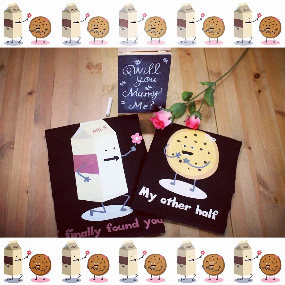 Milk & Chocochip Cookie I Finally Found You My Other Half Matching Couple Shirts (his & hers Set)