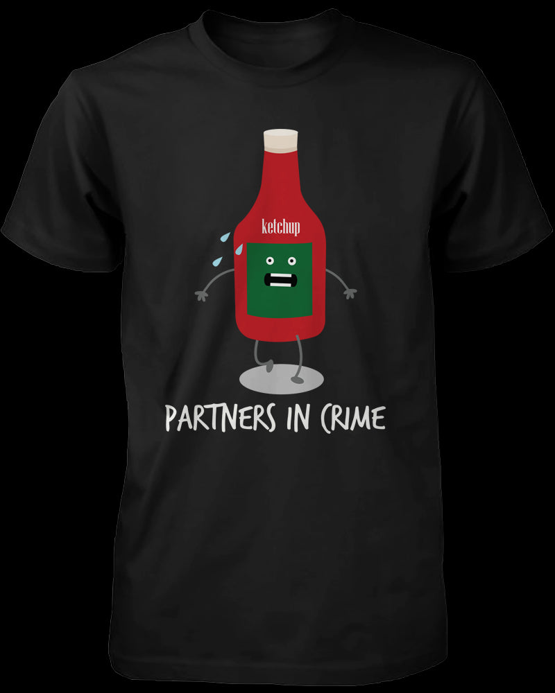 Ketchup & Mustard Partners In Crime Matching Couple Shirts (his & hers Set)