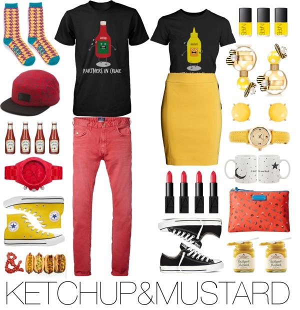 Ketchup & Mustard Partners In Crime Matching Couple Shirts (his & hers Set)