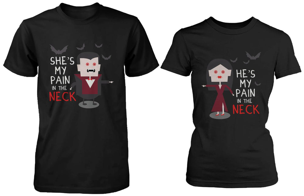 Pain In the Neck Matching Vampire Couple Shirts (Set)