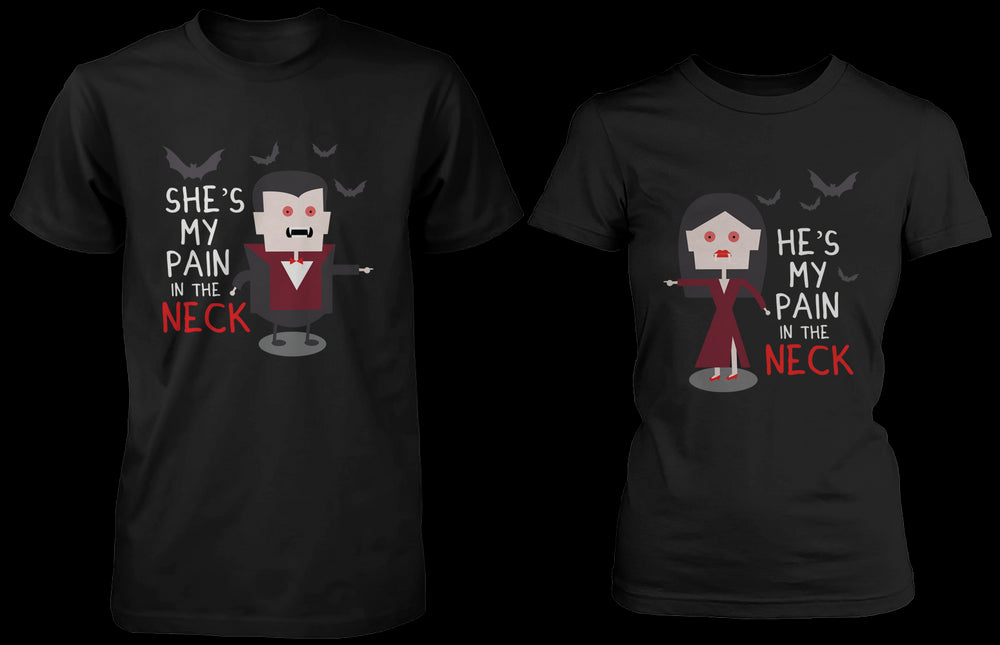 Pain In the Neck Matching Vampire Couple Shirts (Set)