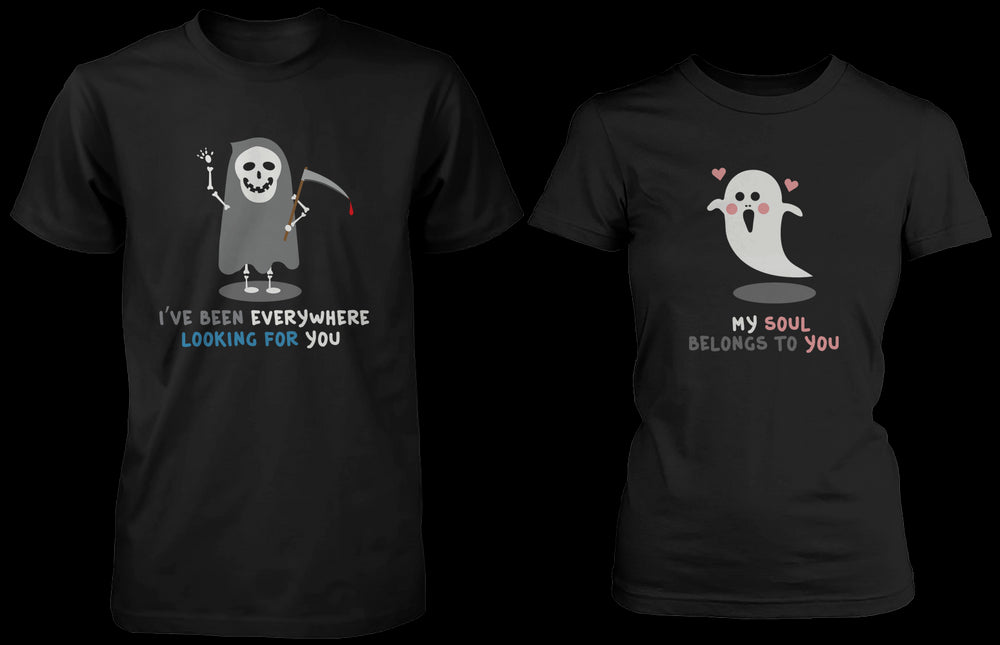 Cute Ghost Lovers Matching Couple Shirts (Set)