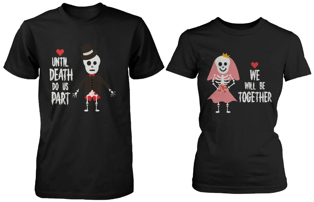 Cute Skeleton Wedding Matching Couple Shirts (Set)