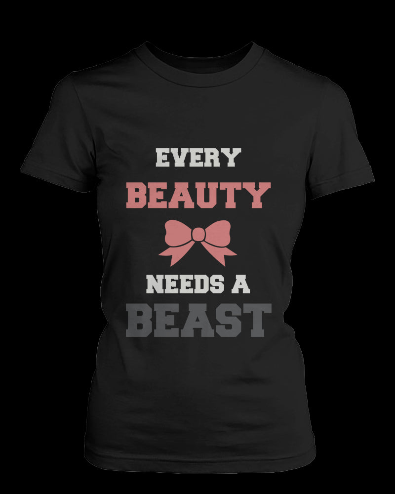 Every Beauty Needs A Beast Matching Couple Shirts (Set)