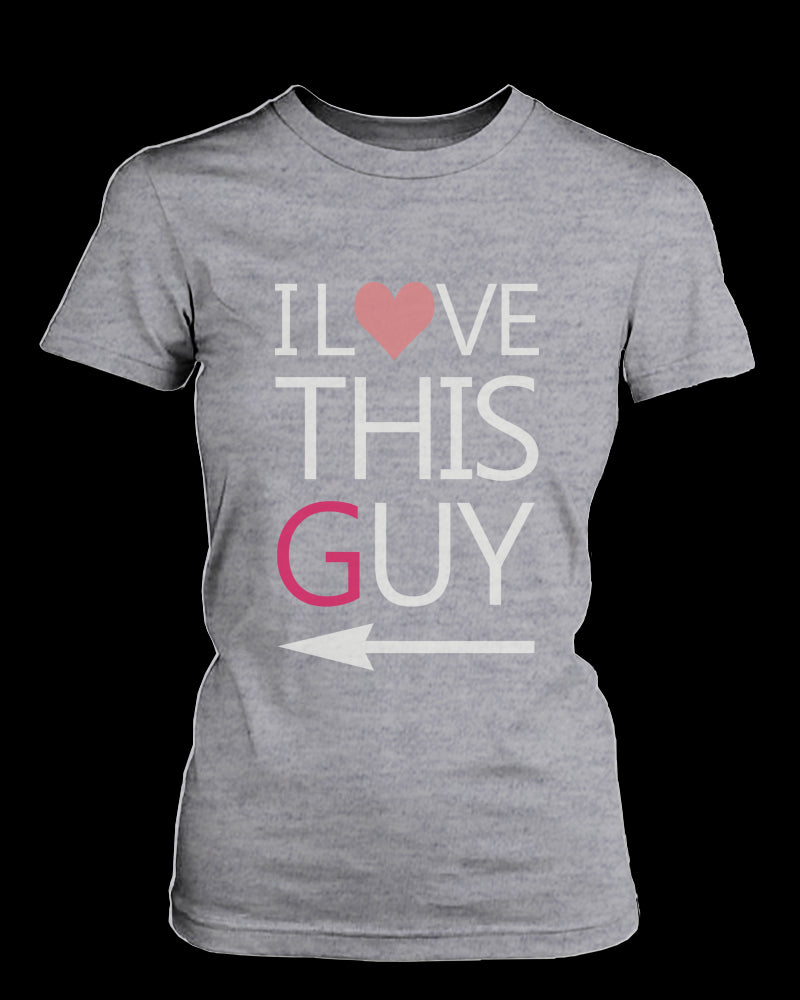 I Love This Girl & Guy Matching Couple Shirts in Grey (Set)