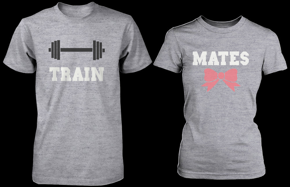 Train Mates Matching Couple Shirts in Grey (Set)