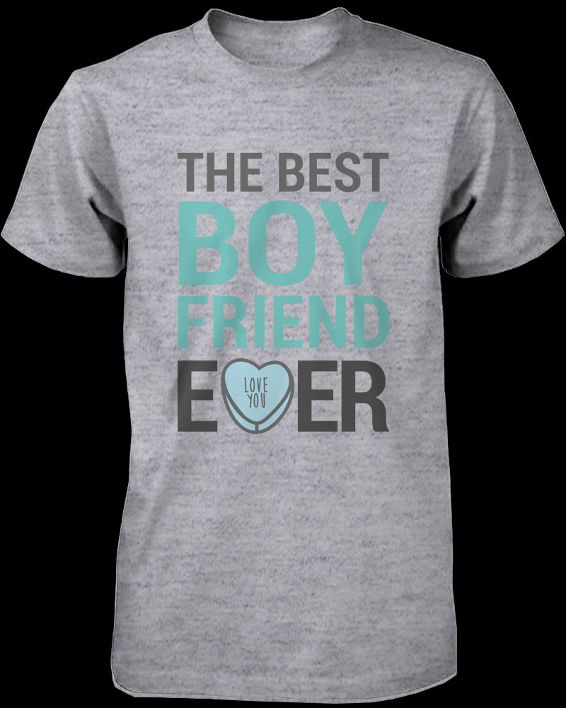 The Best Boyfriend & Girlfriend Ever Matching Couple Shirts in Grey (Set)