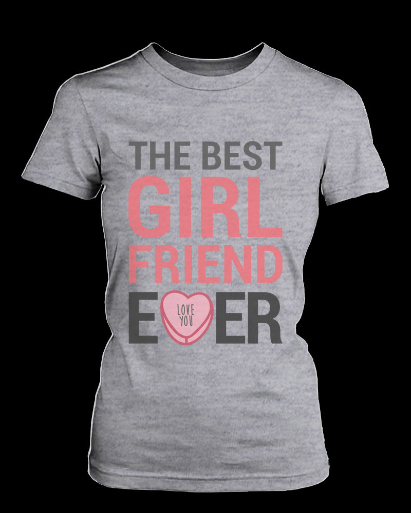 The Best Boyfriend & Girlfriend Ever Matching Couple Shirts in Grey (Set)