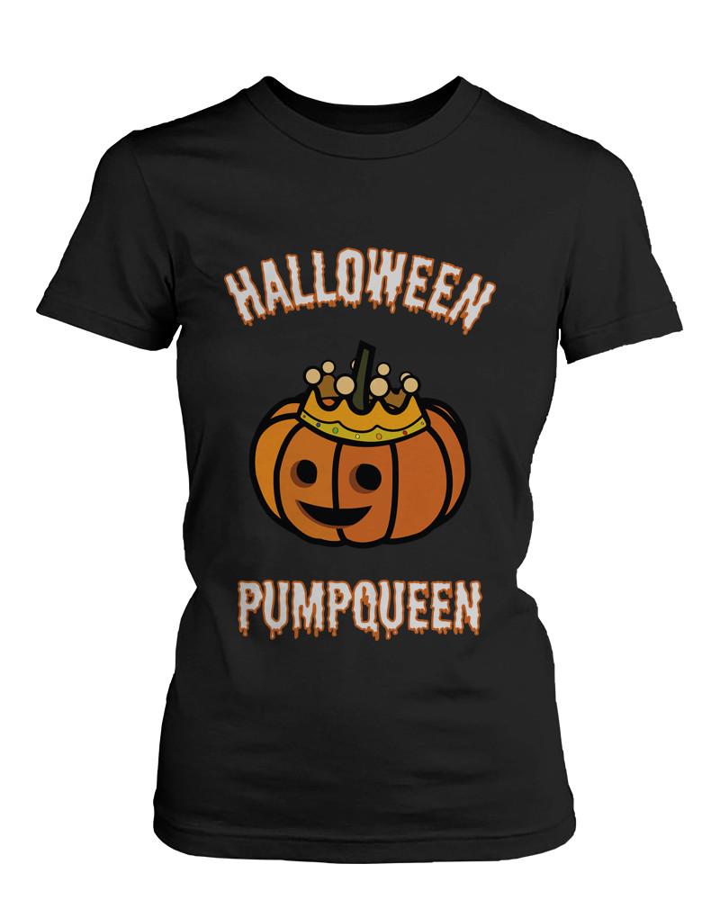 Halloween PumpKing and PumpQueen Couple Tees Perfect for Horror Night