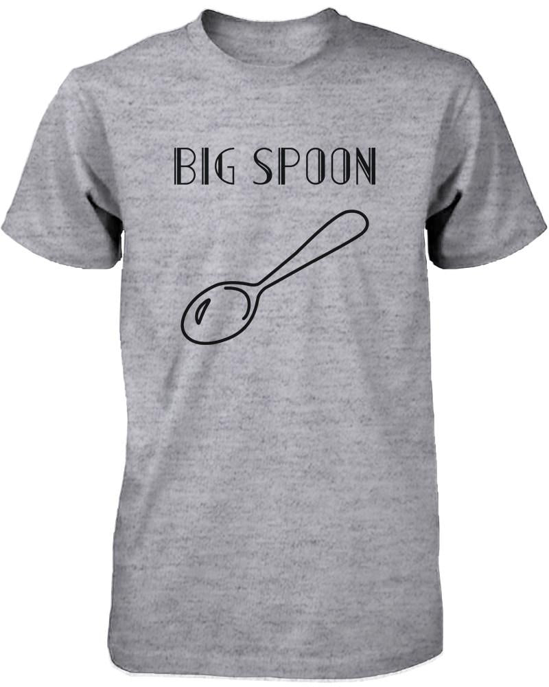 Big Spoon and Little Spoon Couple Shirt Cute Matching T-shirts Heather Grey Tees