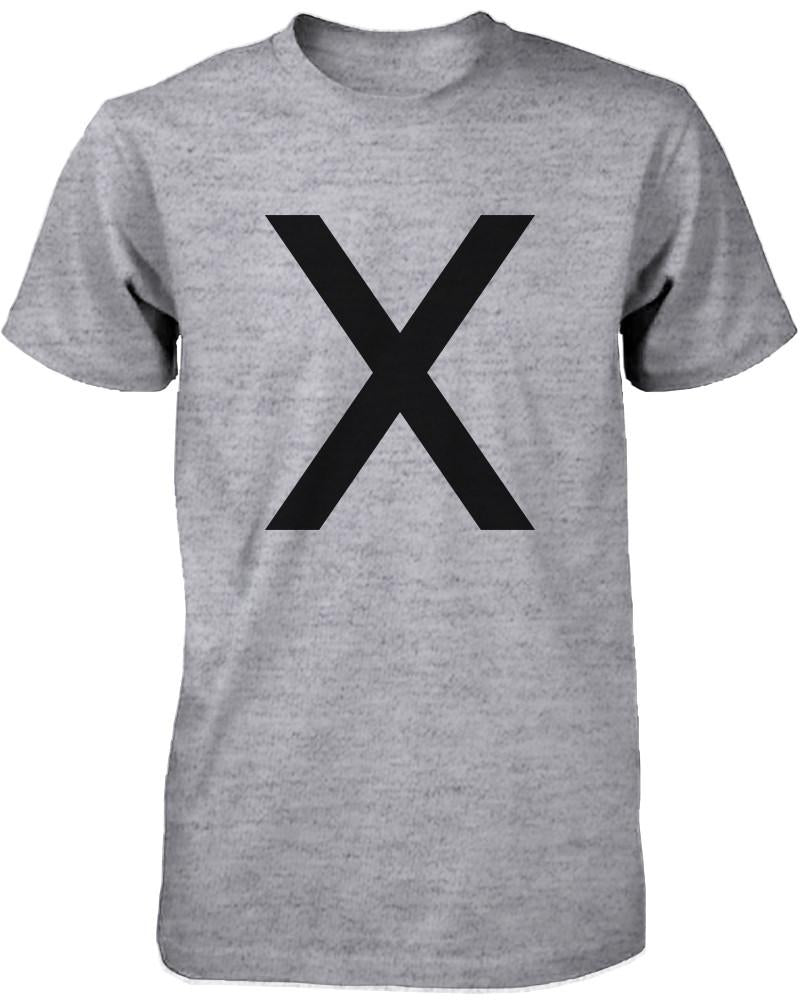 X O Couple Shirt His and Hers Tees Set XO T-shirt Short Sleeve Heather Grey