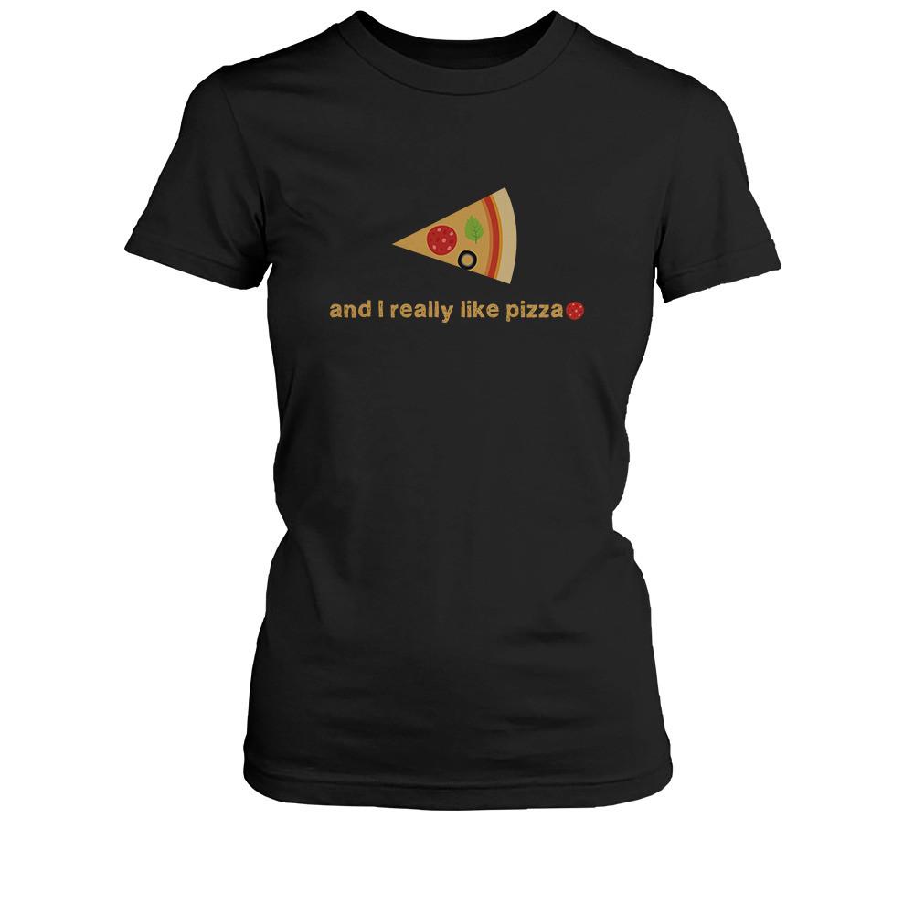 I Like You More Than Pizza Matching Couple T-Shirts Valentines Day Gift Foodies