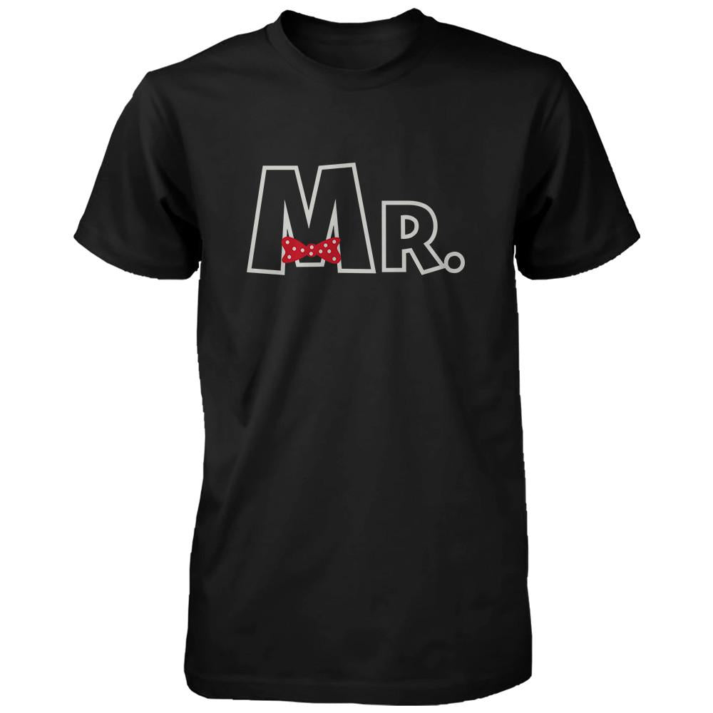 Mr and Mrs Ribbon Matching Couple Shirts Valentine's Graphic Deign