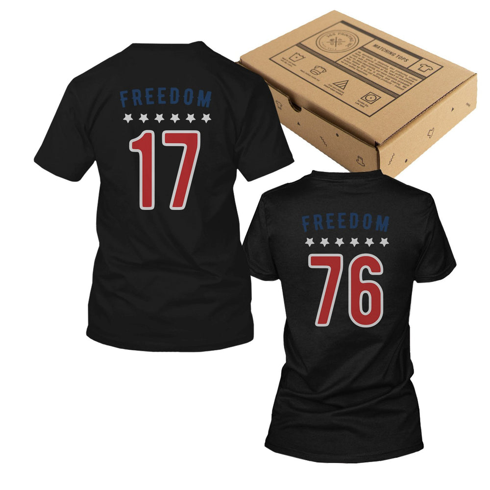 Freedom 1776 Couple Matching T-Shirt