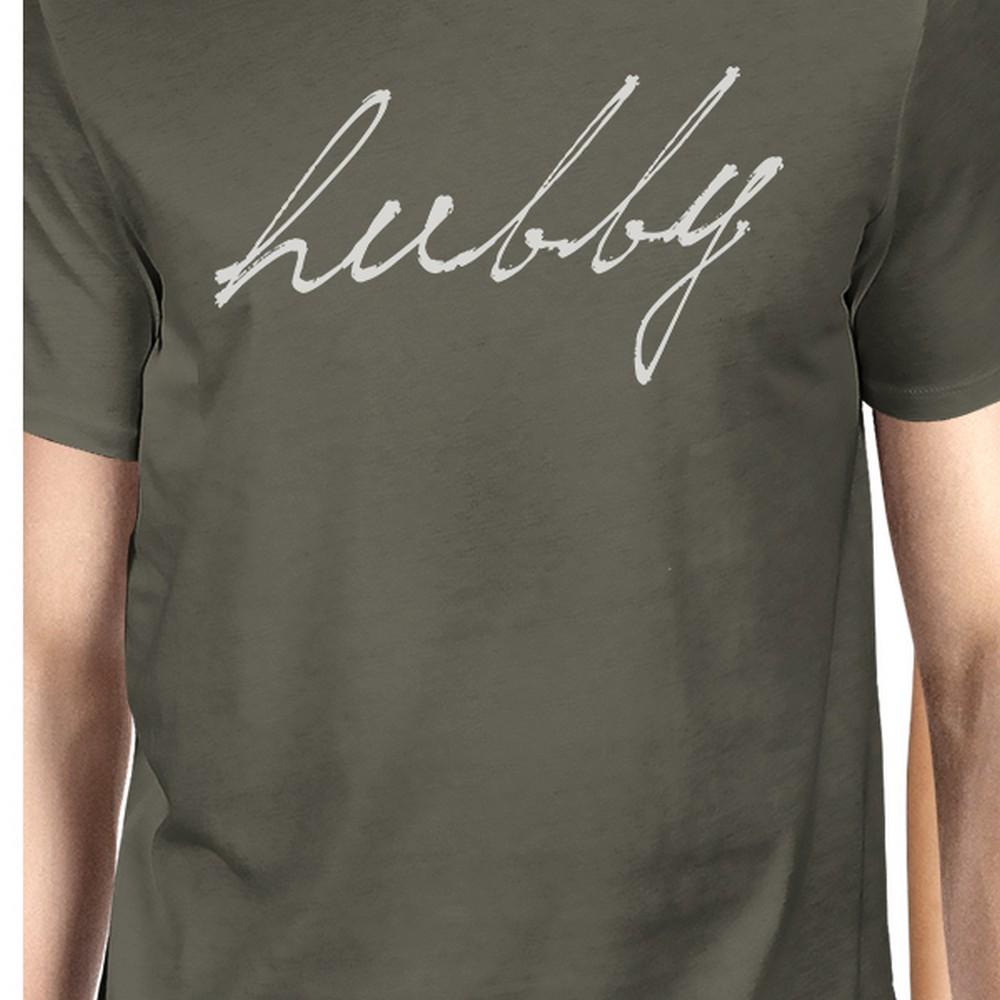 Hubby Wifey Matching Couple Gift Shirts Cool Grey Cute Wedding Gift