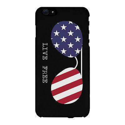 Live Free Sunglass US Flag Phone Case Funny Independence Day Outfit