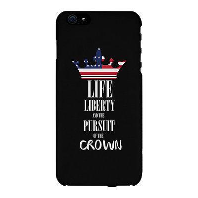 Pursuit Of Crown US Flag Phone Case Funny Independence Day Outfit