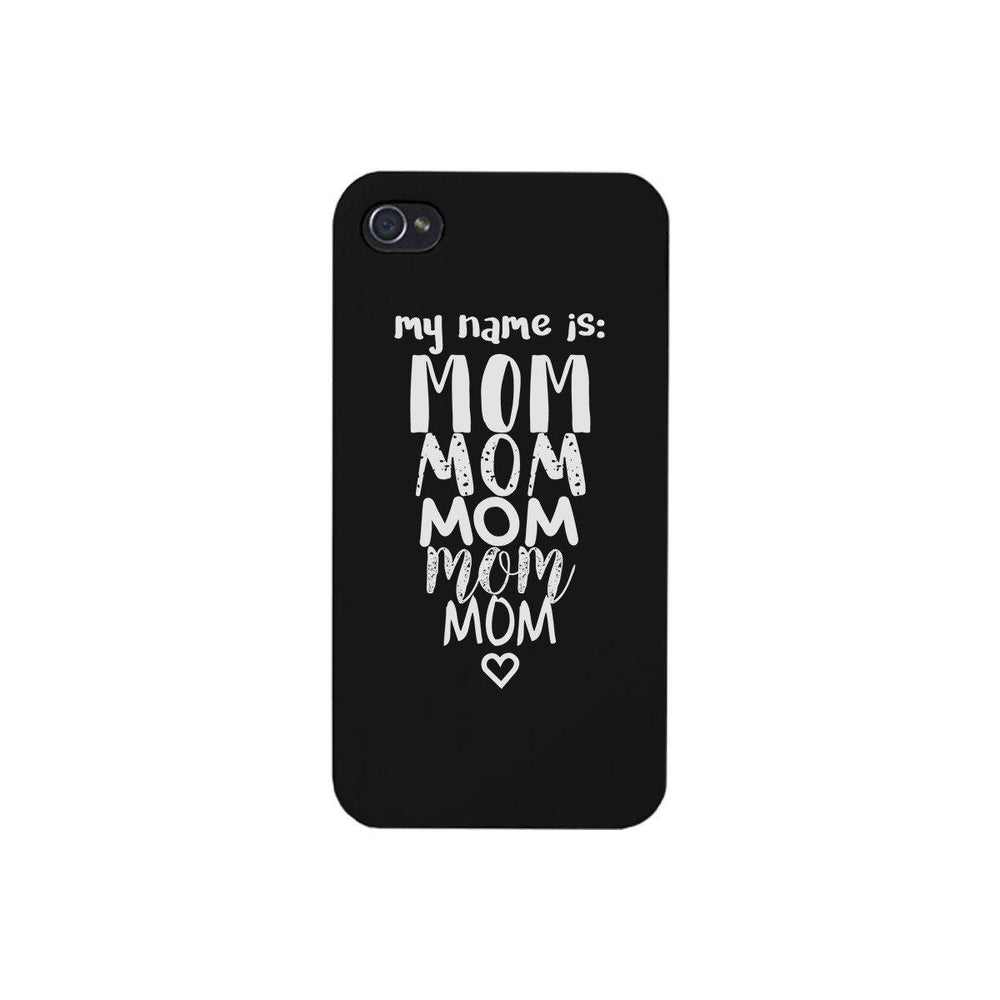 My Name Is Mom White iPhone 4 Case For Mothers Day Rubberized Grip