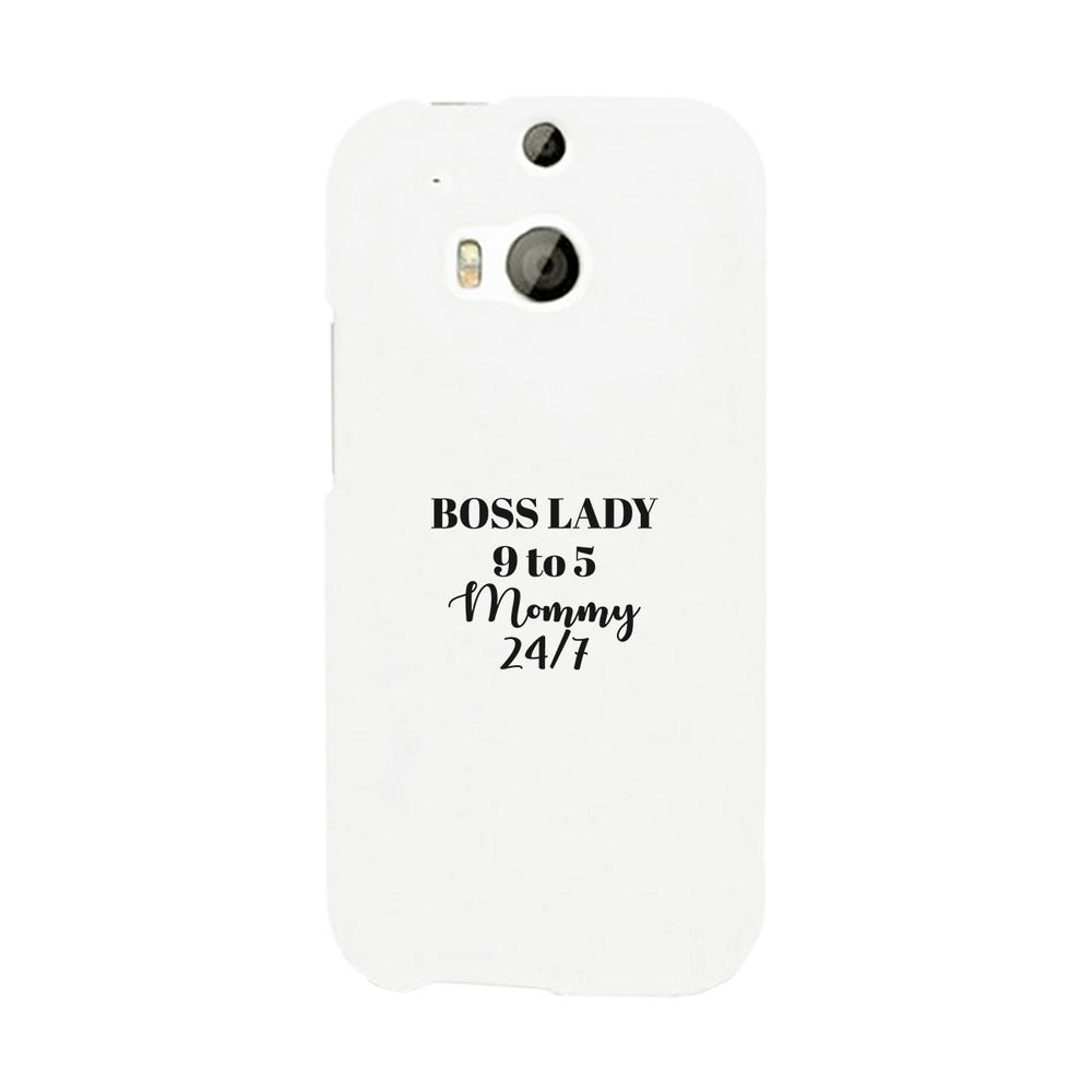 Boss Lady Mommy White Phone Case For Moms Funny Mothers Day Gift