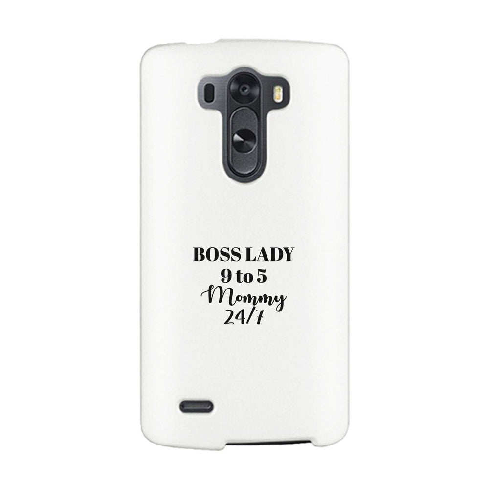 Boss Lady Mommy White Phone Case For Moms Funny Mothers Day Gift