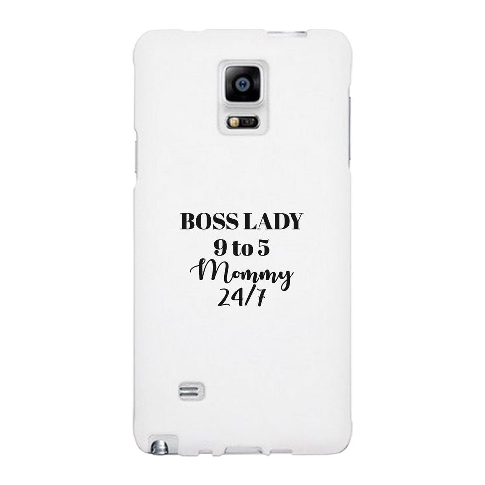 Boss Lady Mommy White Phone Case For Moms Funny Mothers Day Gift