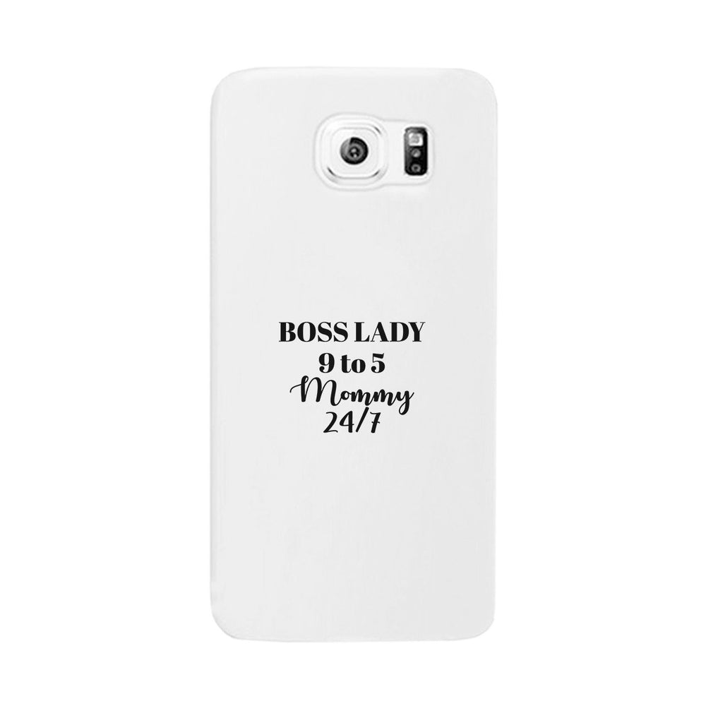 Boss Lady Mommy White Phone Case For Moms Funny Mothers Day Gift