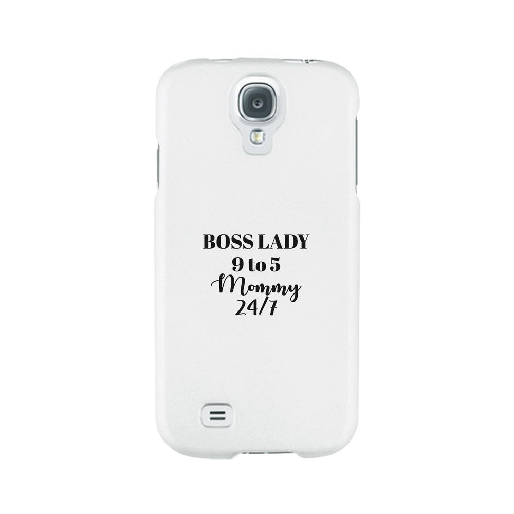 Boss Lady Mommy White Phone Case For Moms Funny Mothers Day Gift