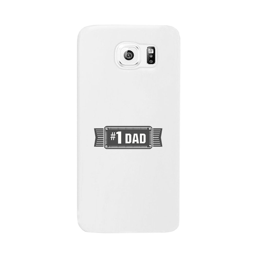 #1 Dad White Phone Case