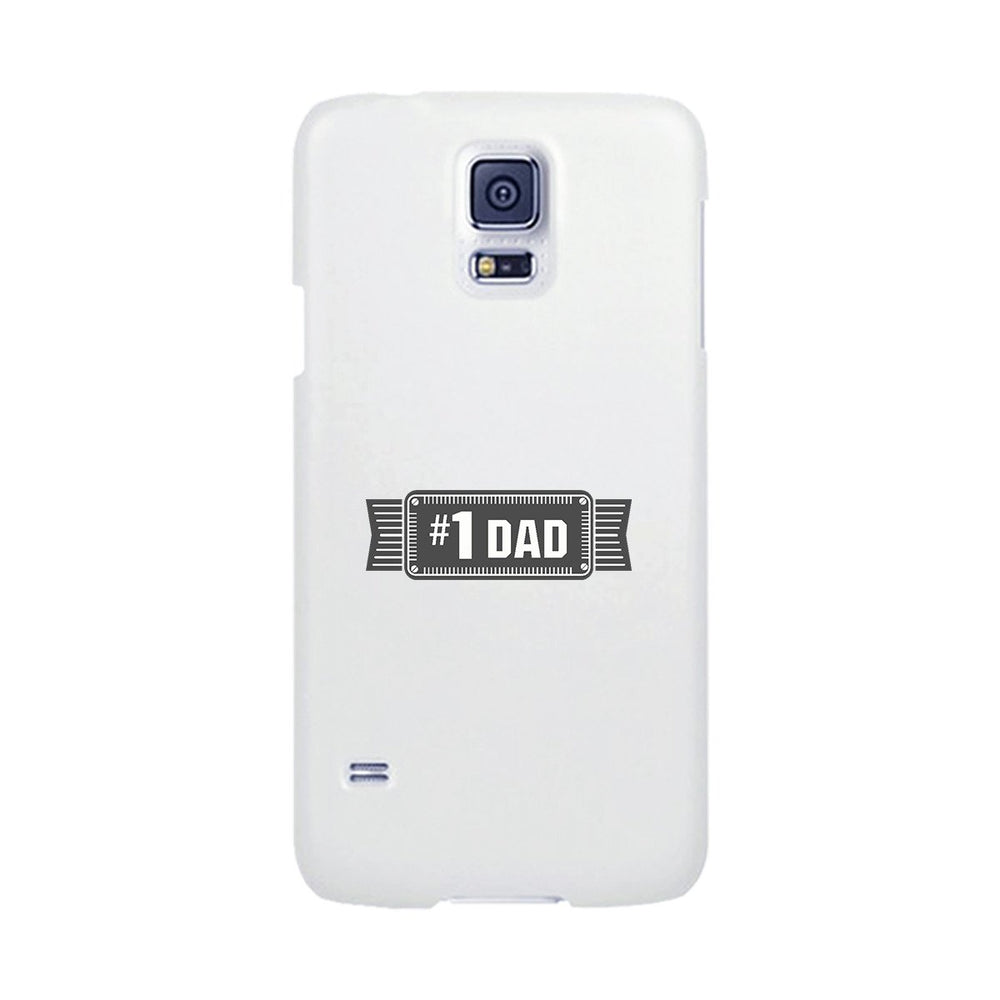 #1 Dad White Phone Case