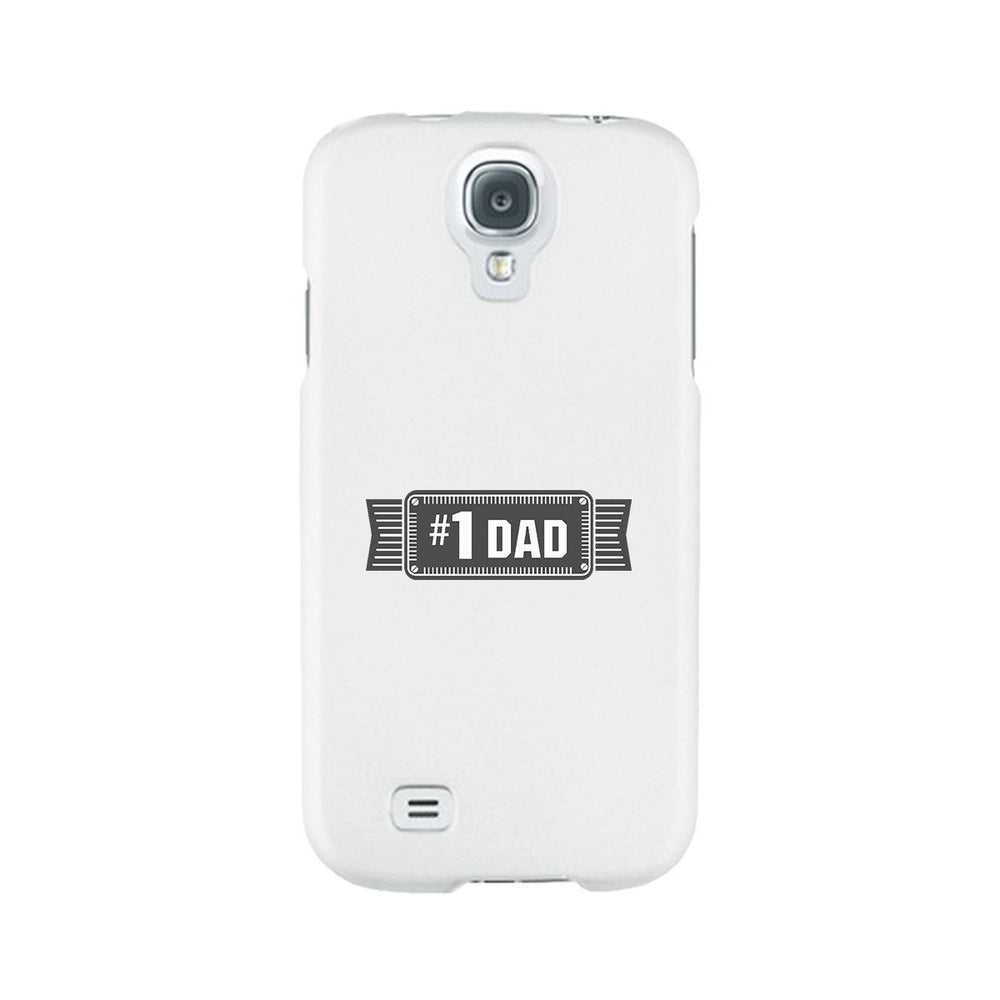 #1 Dad White Phone Case