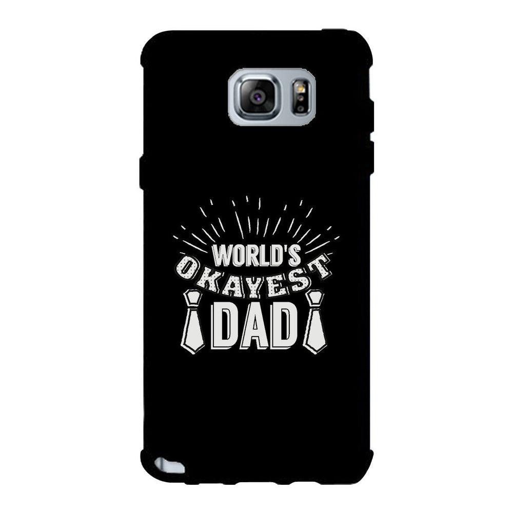 World's Okayest Dad Black Phone Case
