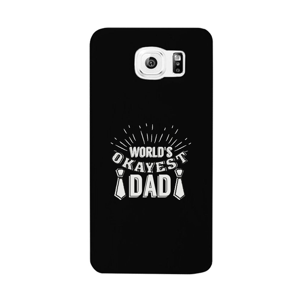 World's Okayest Dad Black Phone Case