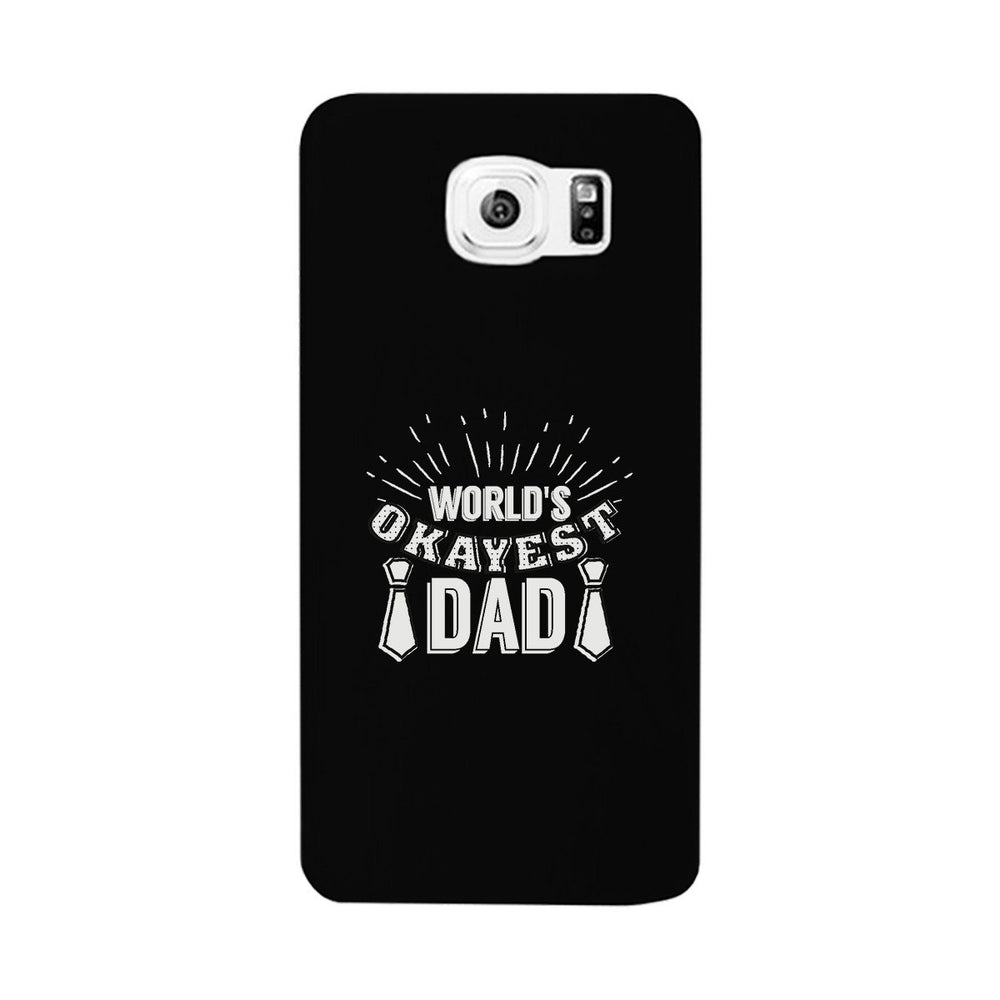 World's Okayest Dad Black Phone Case