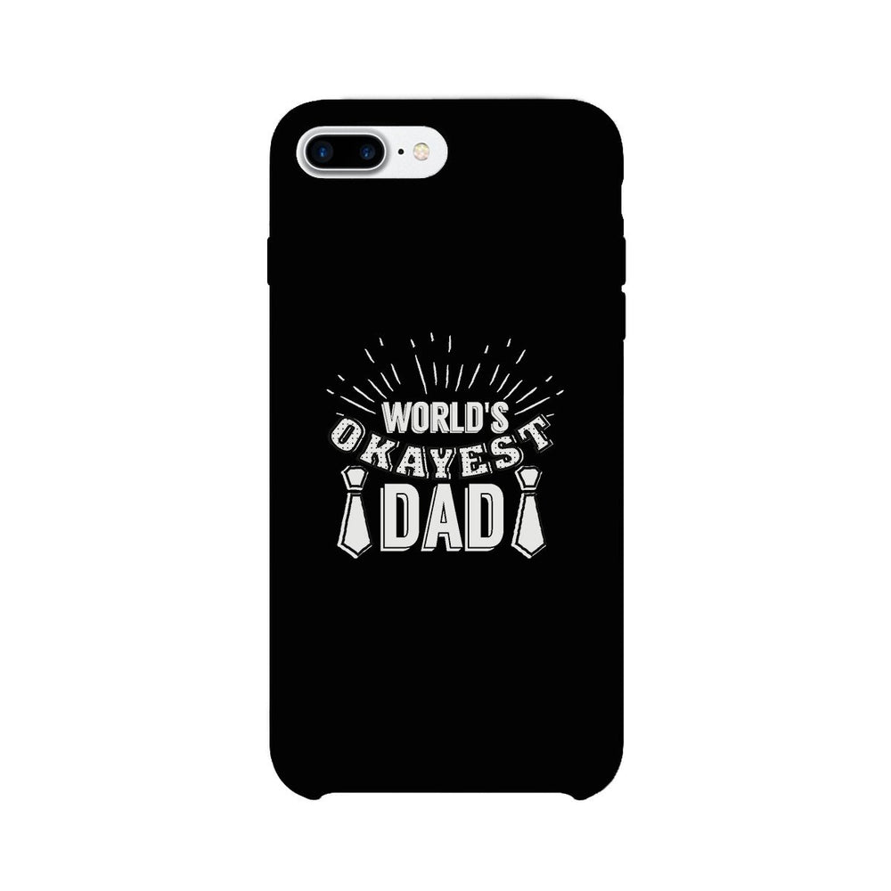 World's Okayest Dad Black Phone Case