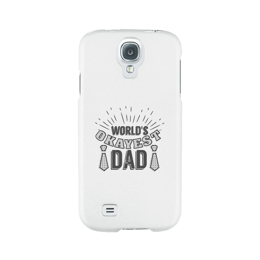 World's Okayest Dad White Phone Case