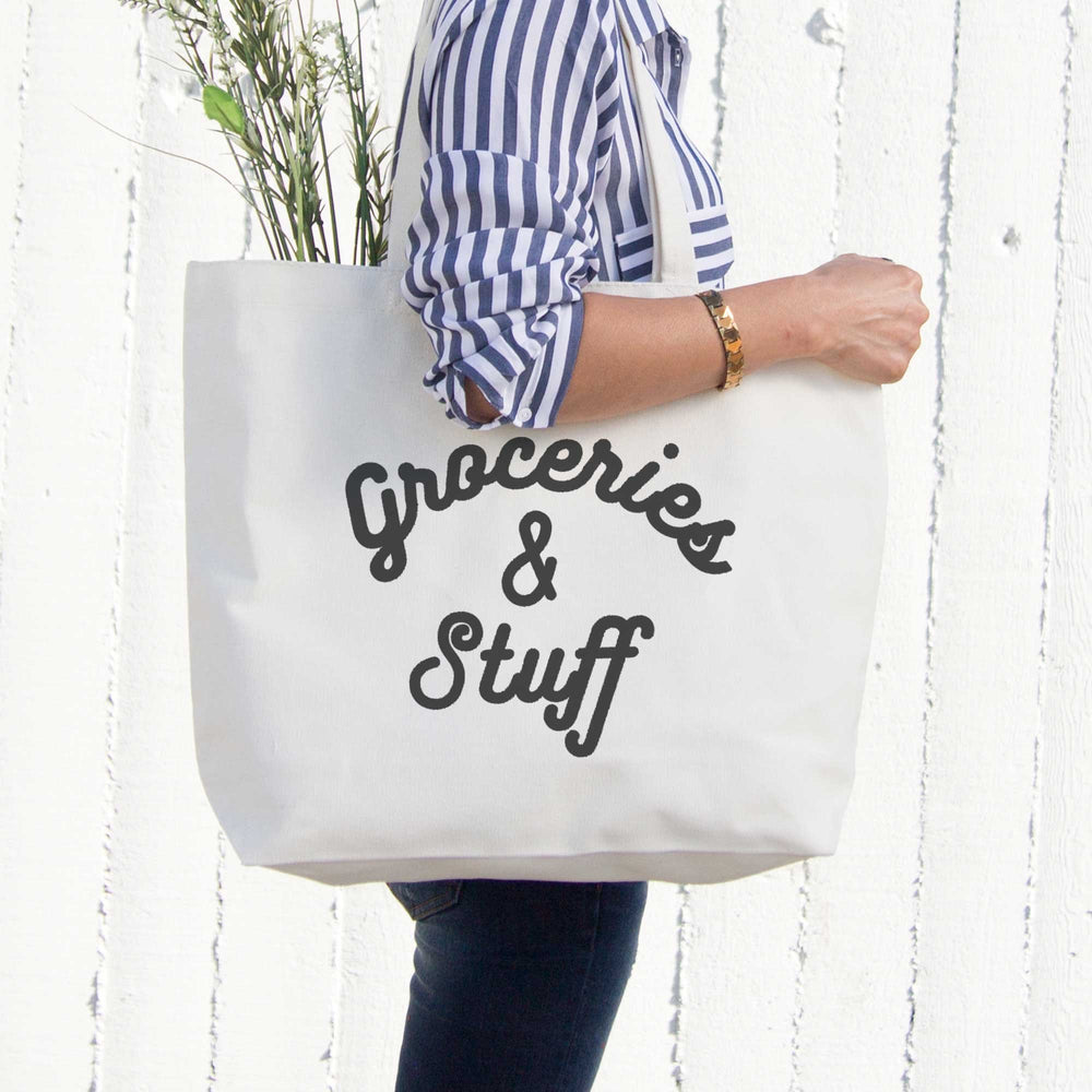 Grocery And Stuff Canvas Bag Christmas Or Mother's Day Gifts - Grocery Bag