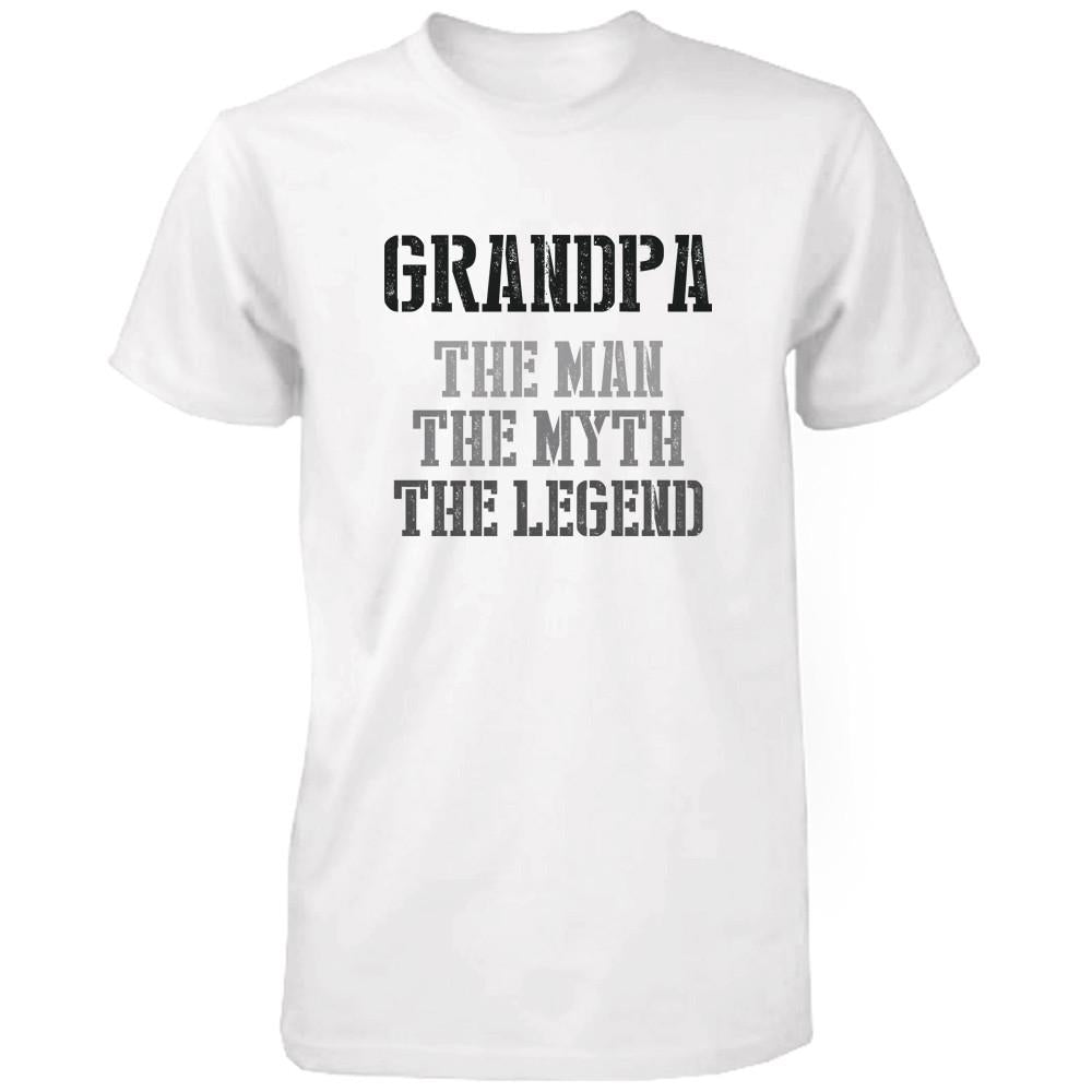 Grandpa Man Myth Legend White T-shirts