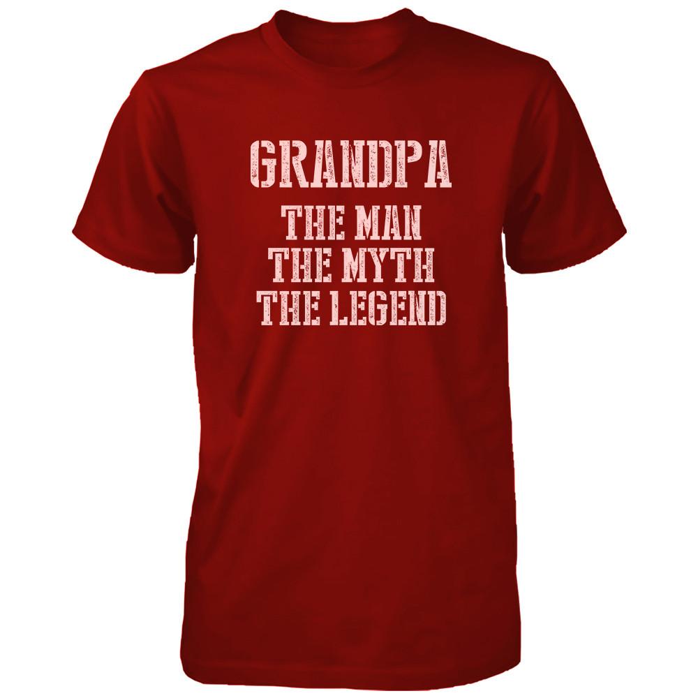 Grandpa Man Myth Legend Red T-shirts