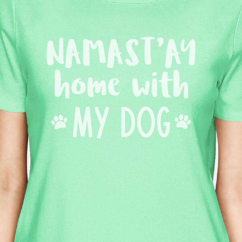 Namastay Home Womens Mint Cotton T-Shirt Gift Ideas For Yoga Lovers