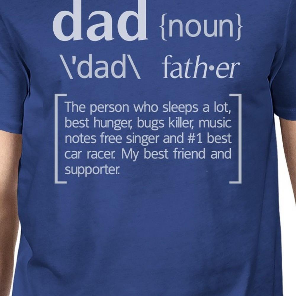 Dad Noun Mens Blue Funny Graphic T-Shirt Funny Gift Ideas For Dad