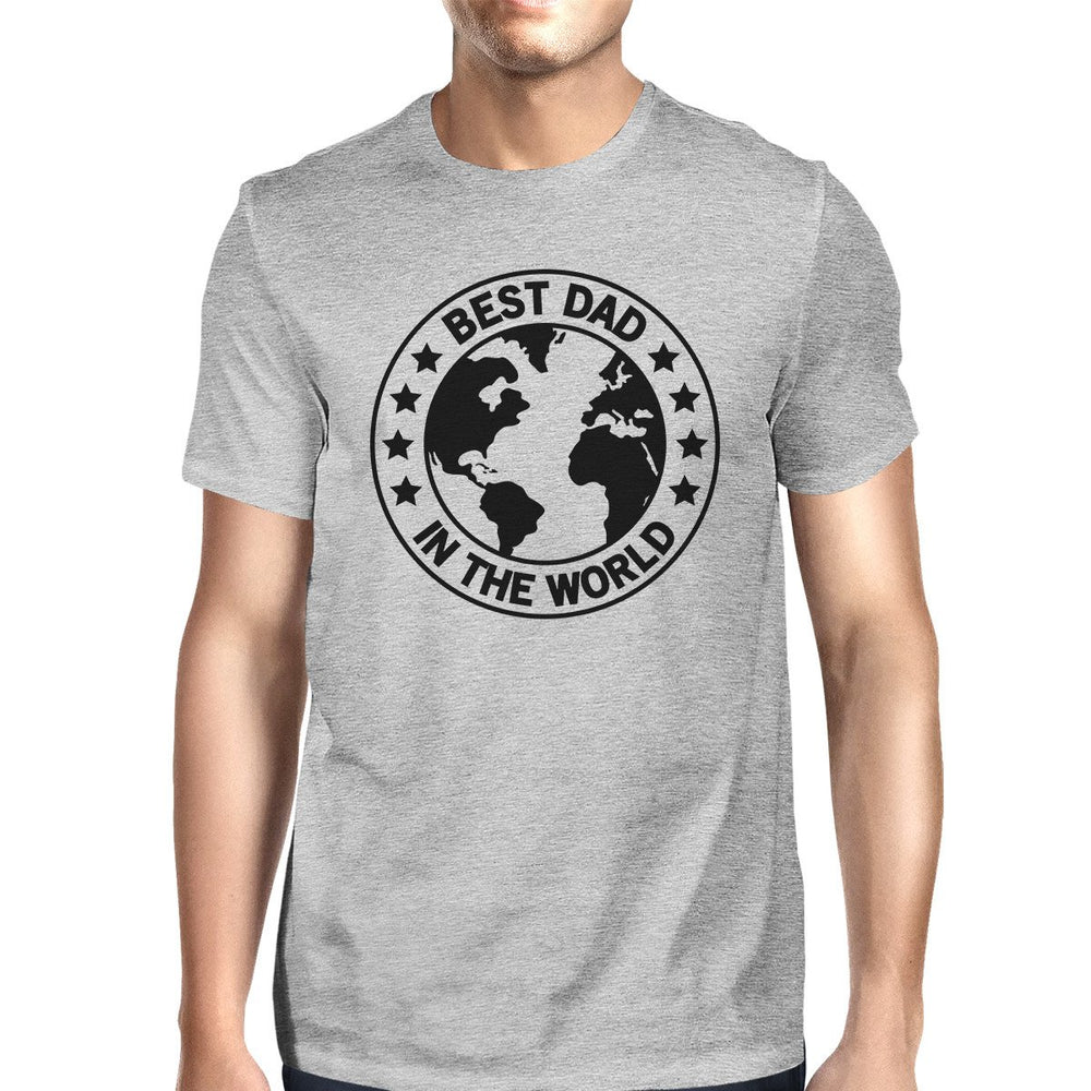 World Best Dad Gray Graphic T-shirt For Men Fathers Day Design