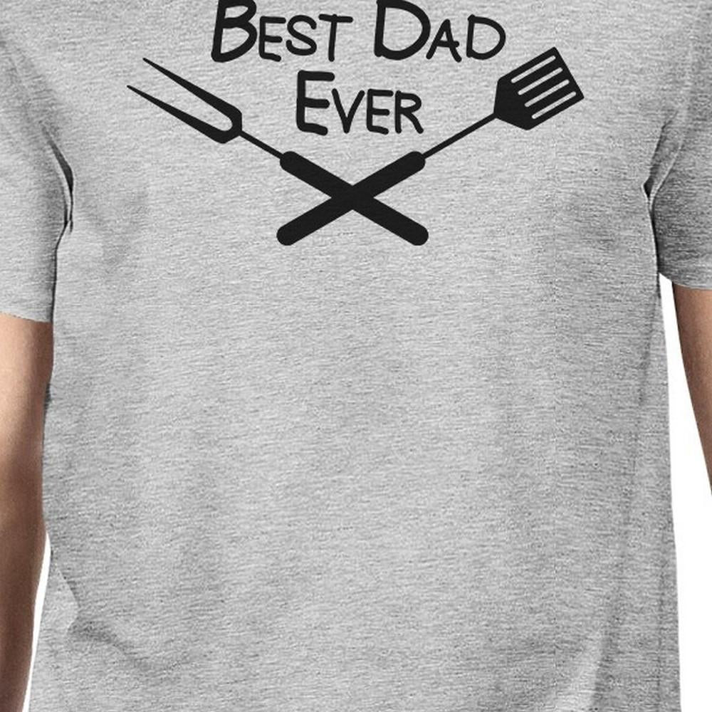 Best Bbq Dad Mens Gray Funny Graphic T-Shirt Cute Fathers Day Gifts