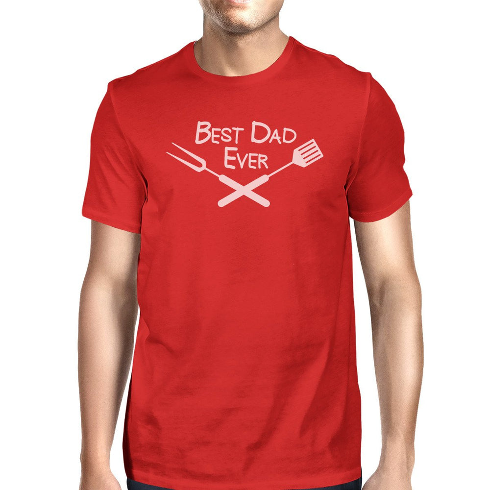 Best Bbq Dad Mens Red Round Neck Tee Funny Birthday Gifts For Dad