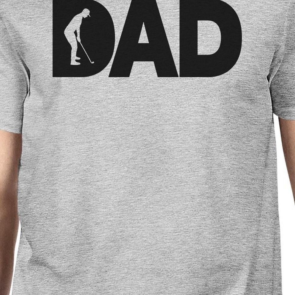 Dad Golf Mens Gray Graphic Tee Shirt Golf Dad Gifts For Fathers Day