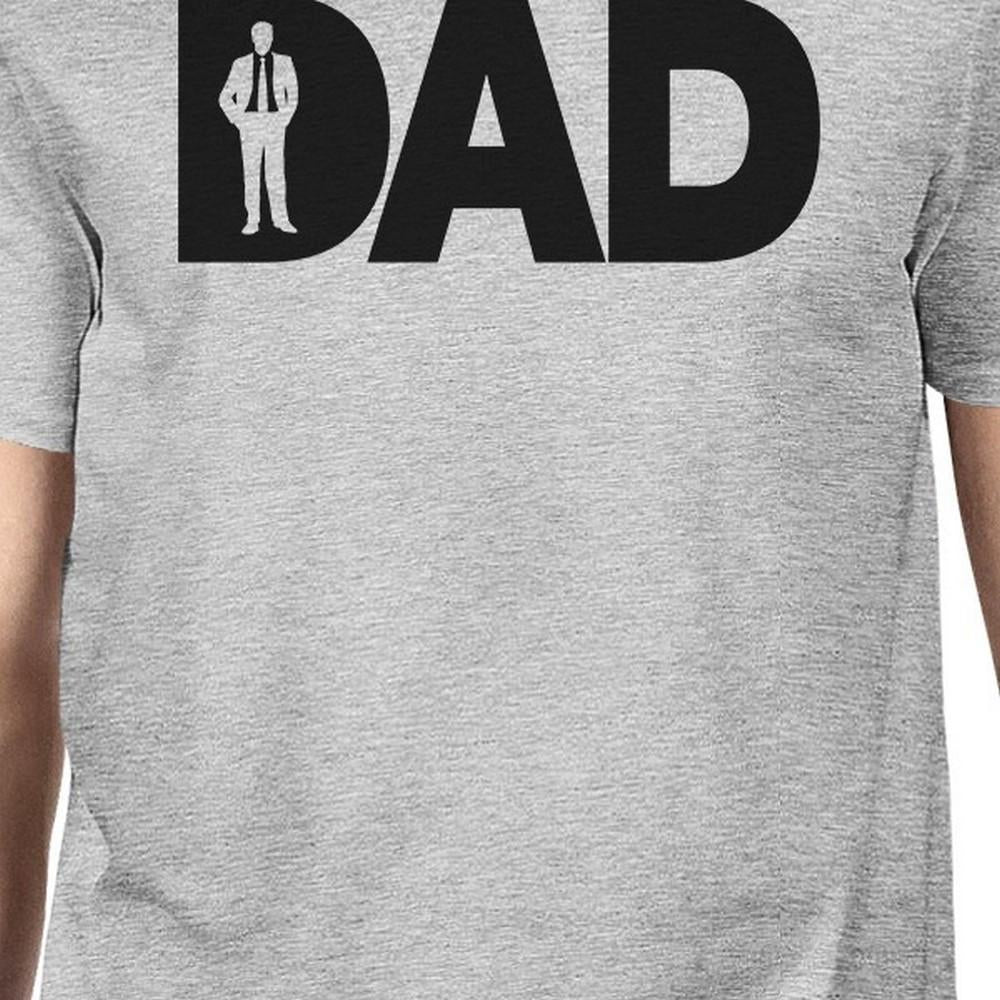 Dad Business Mens Gray Cotton T-Shirt Round Neck Gift Ideas For Dad