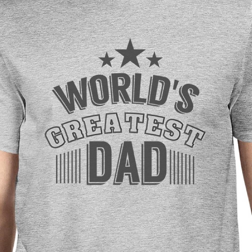 World's Greatest Dad Mens Cotton Graphic Tee Unique Design T-Shirt