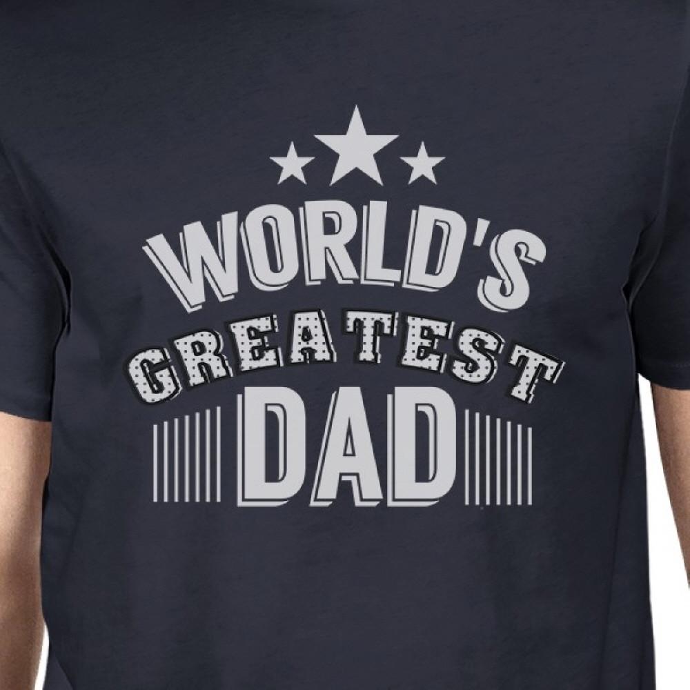 World's Greatest Dad Mens Vintage Style Graphic Tee Gifts For Dad