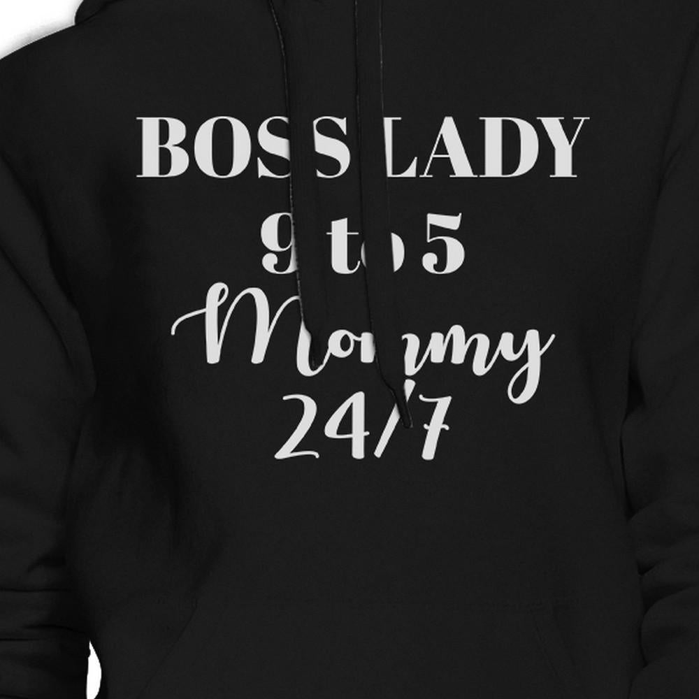 Boss Lady Mommy Black Unisex Witty Hoodie Humorous Gift For Her