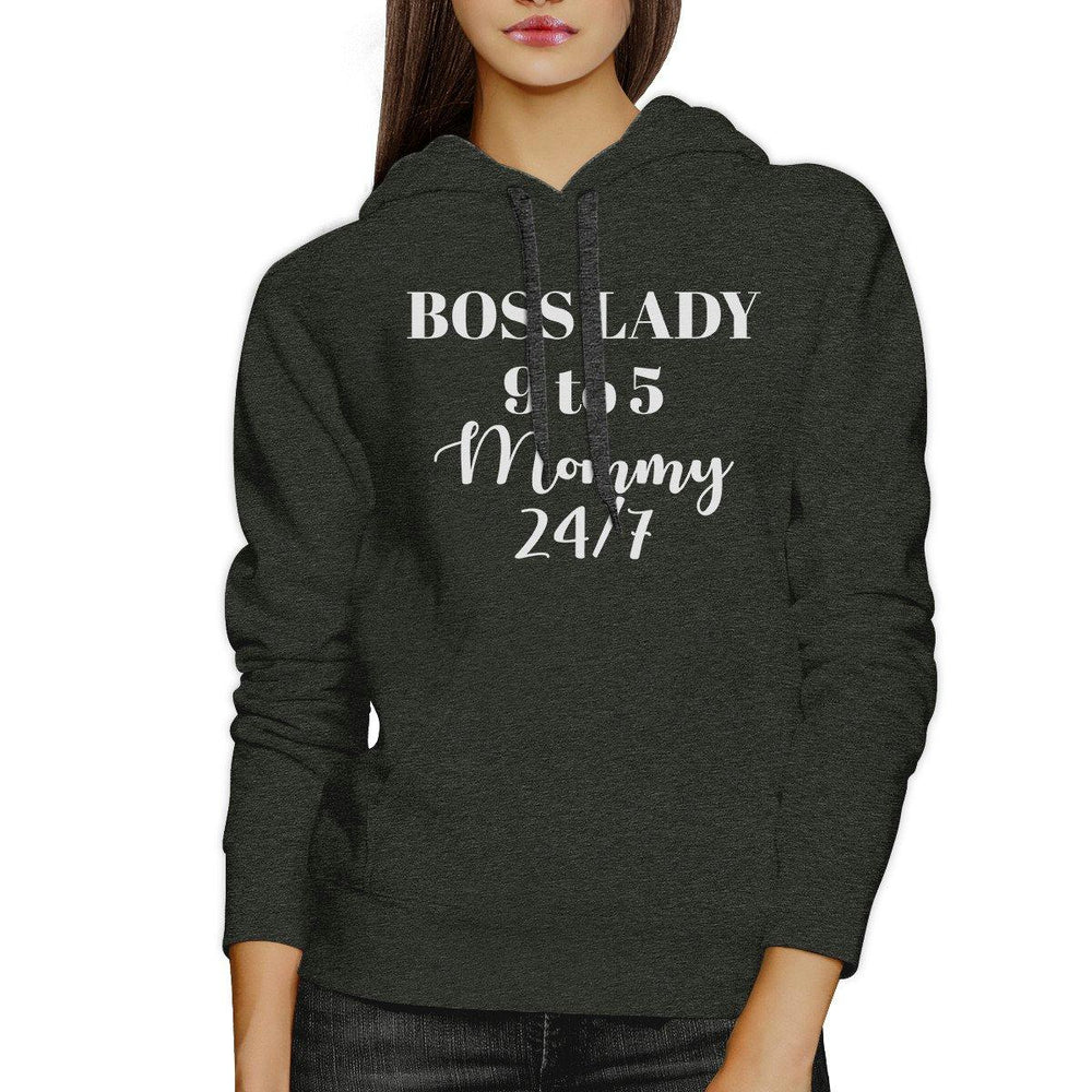 Boss Lady Mommy Dark Gray Unisex Graphic Hoodie Gift For Bossy Moms