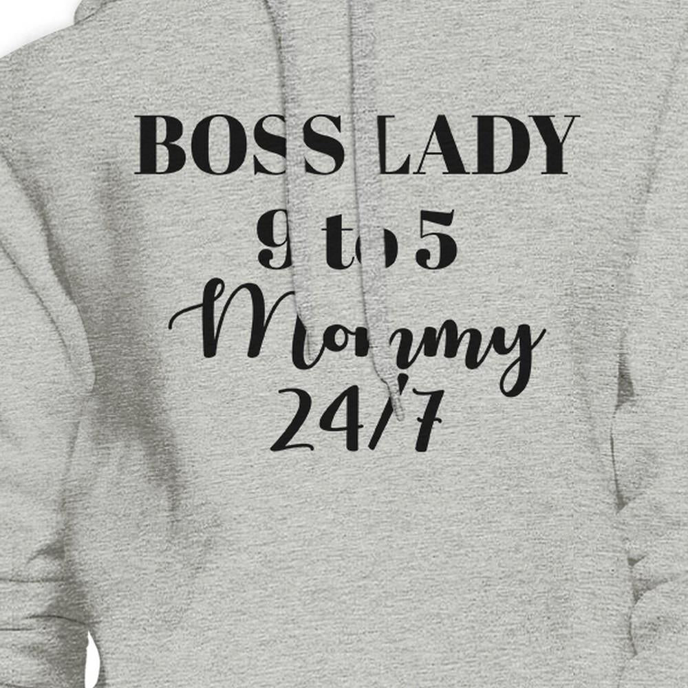 Boss Lady Mommy Gray Hoodie Mothers Day Funny Gift Ideas For Wife